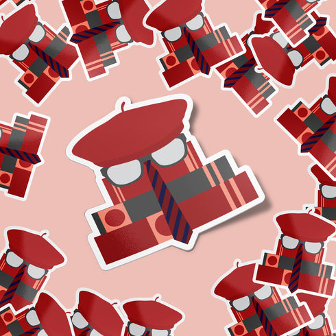 Wes Anderson-Inspired Vinyl Sticker Pack